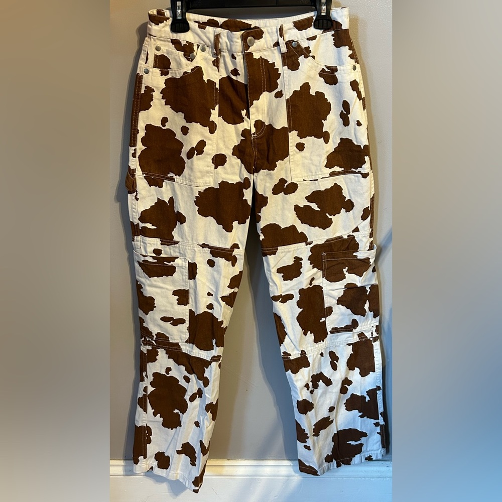 Forever 21 Cow Print cargo pants